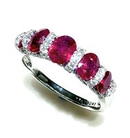 Ring Woman Classici in White Gold Rubino RUB CT 1.47 DIA CT 0.41